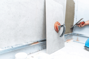 large format tile installation